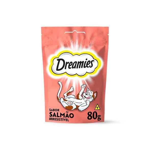 PETISCO GATO DREAMIES SALMAO 80G