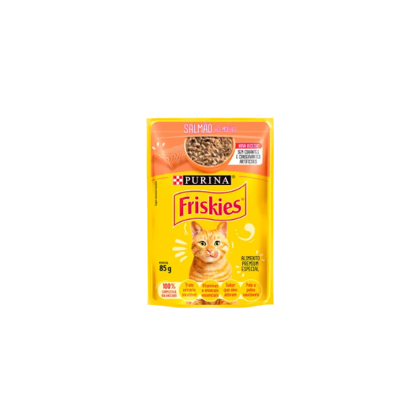 CARNE GATO FRISKIES SALMAO 85 G