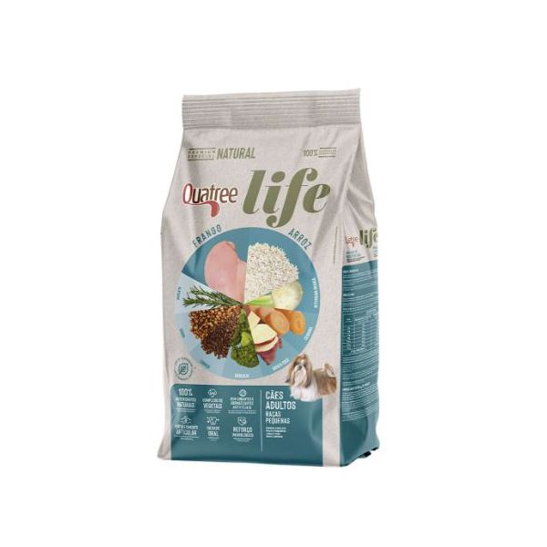 RACAO CAO QUATREE 10KG LIFE AD R PEQ FRANGO