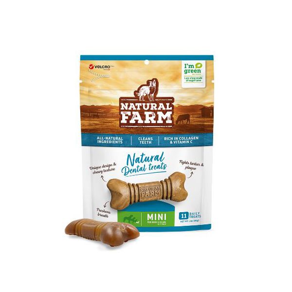 SNACK DENTAL TREATS MINI 85G NATURAL FARM