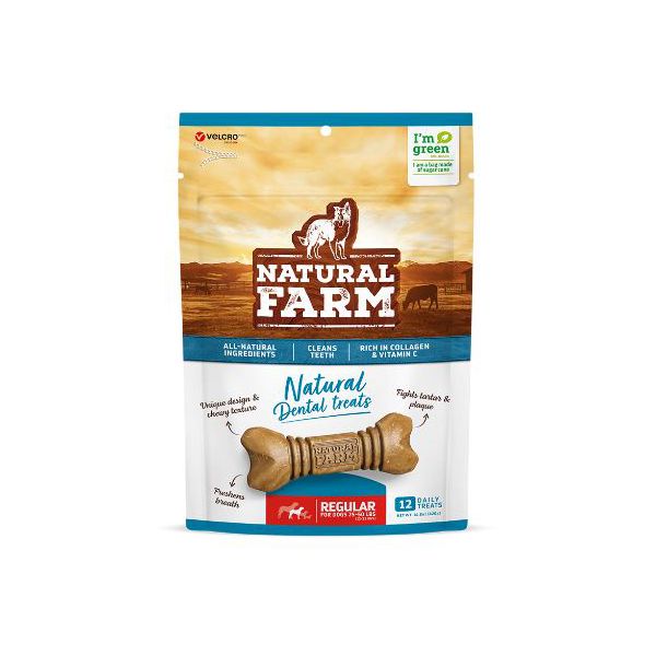 SNACK DENTAL TREATS REGULAR 420G NATURAL FARM