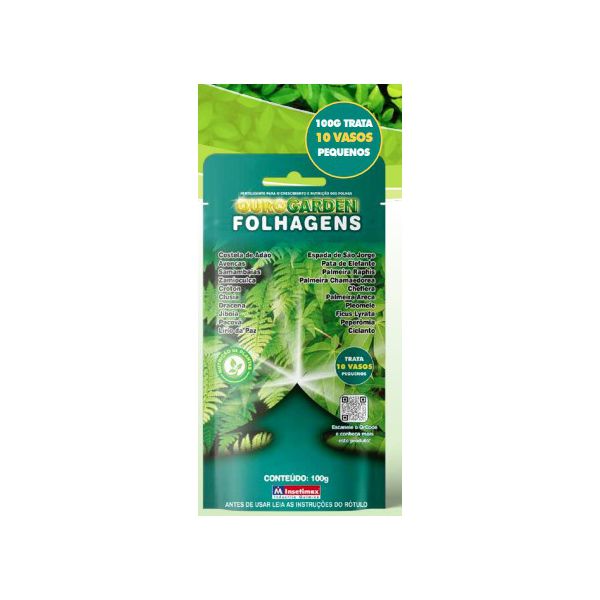 FERTILIZANTE FOLHAGENS 100GR ZIP LOCK INSETIMAX