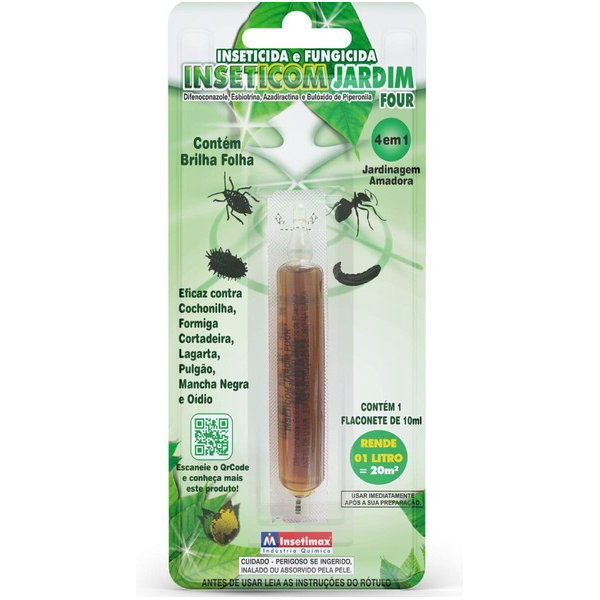 INSETICOM JARDIM FOUR INSETICIDA FUNGICIDA MINI DOSE 10ML