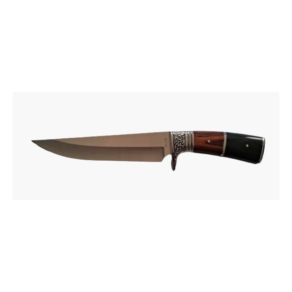 FACA INOX CB MADEIRA C DETALHES E BAINHA 1242