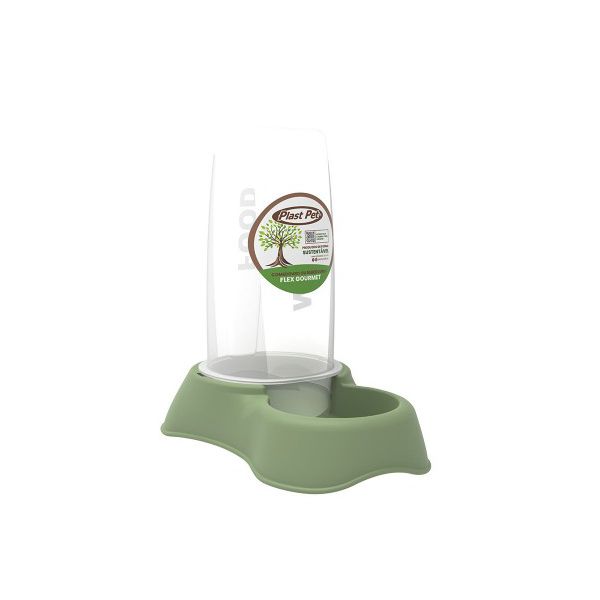 COMEDOURO/BEBEDOURO CAO FLEX VERDE OLIVA 1500ML
