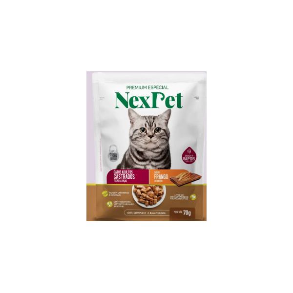 CARNE GATO NEXPET SACHE 70G AD FRANGO CAST