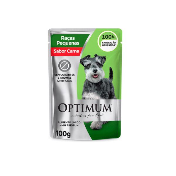 CARNE CAO OPTIMUM 100G CARNE AD RP&MINI