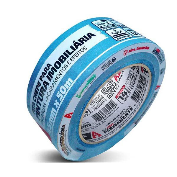 FITA CREPE 45MMX50M ADERE AZUL