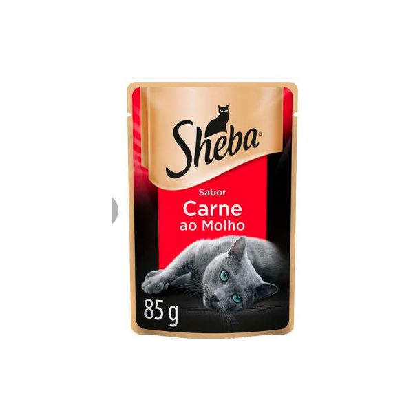 CARNE GATO SHEBA 85G CARNE AO MOLHO AD