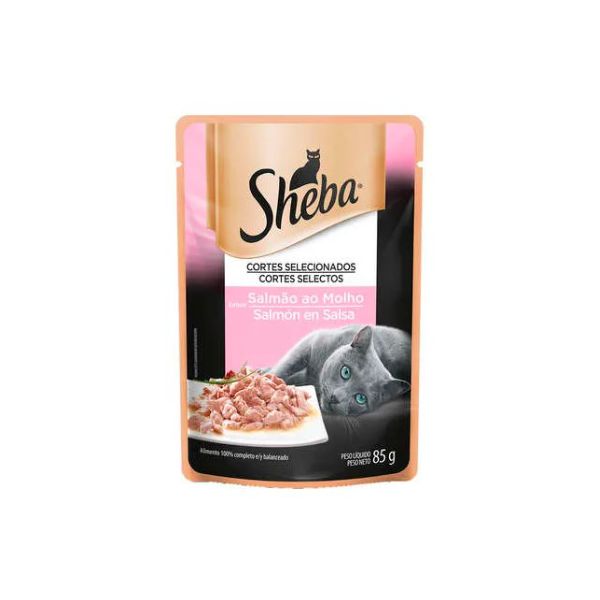 CARNE GATO SHEBA 85G SALMAO AO MOLHO AD