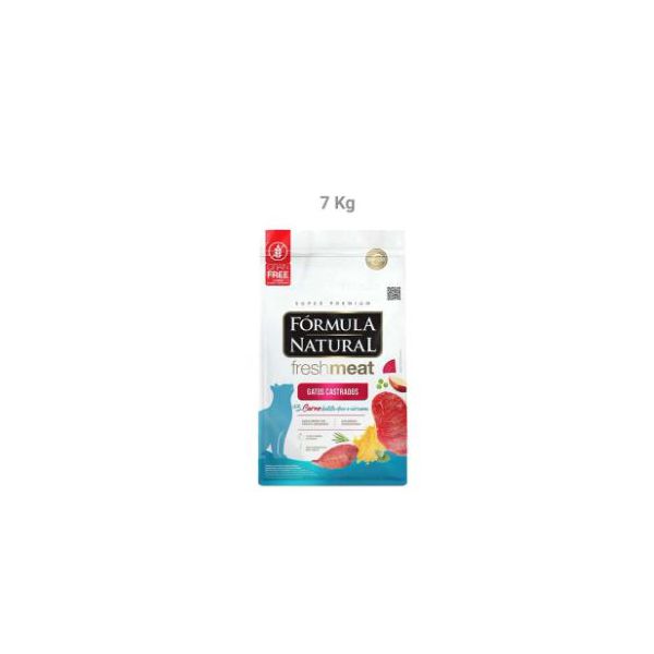 RACAO GATO FORMULA NAT 7 KG CARNE CAST FRESH MEAT