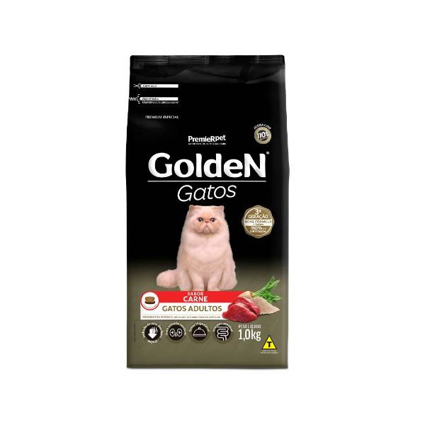 RACAO GATO GOLD ADULT CARNE 1 KG