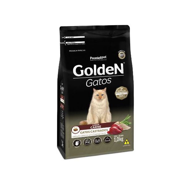 RACAO GATO GOLD ADULT CAST CARNE 1 KG