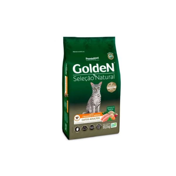 RACAO GATO GOLDEN 10KG AD SEL NAT FGO