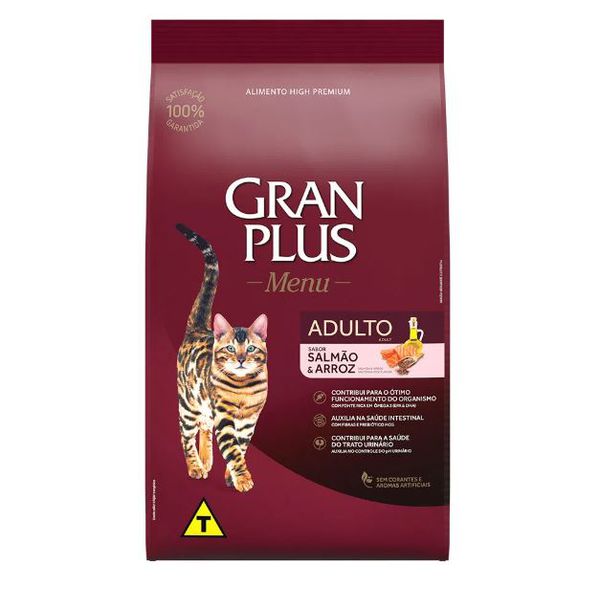 RACAO GATO GRAN PLUS 10KG AD SALMAO