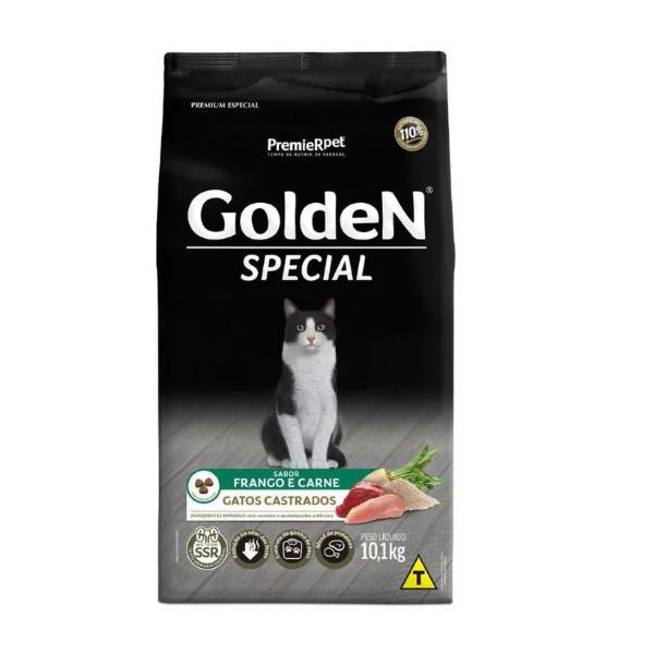 RACAO GATO GOLDEN 10KG AD CAST SPECIAL FGO/CARNE