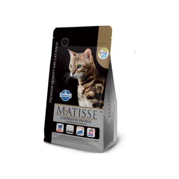 RACAO GATO MATISSE 7.5 KG FRANGO CASTRADO