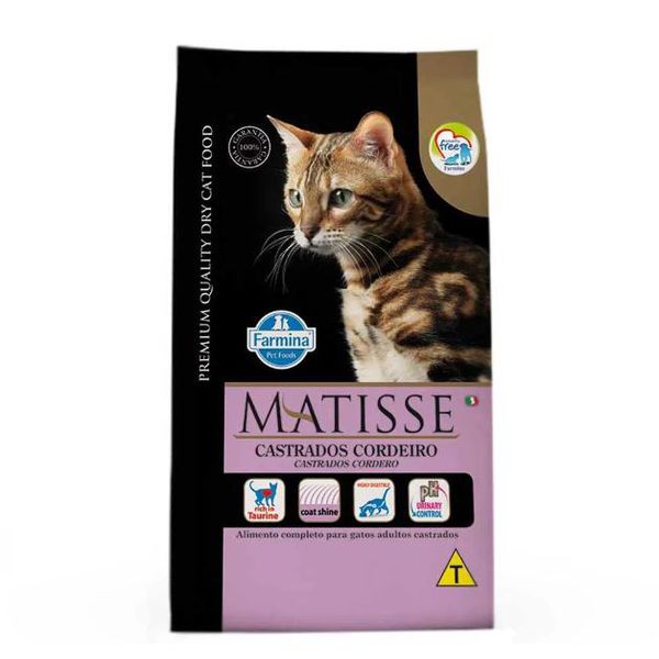 RACAO GATO MATISSE 2 KG CORDEIRO CASTRADO