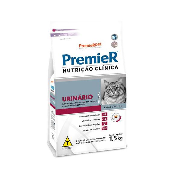 RACAO GATO PREMIER CLIN URINARIO 1,5KG