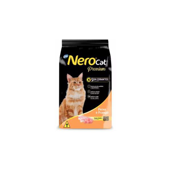 RACAO GATO NERO 20 KG PEIXE E FRANGO PREMIUM