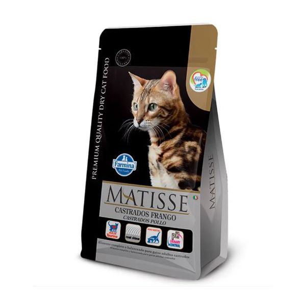 RACAO GATO MATISSE 800G FRANGO CASTRADO