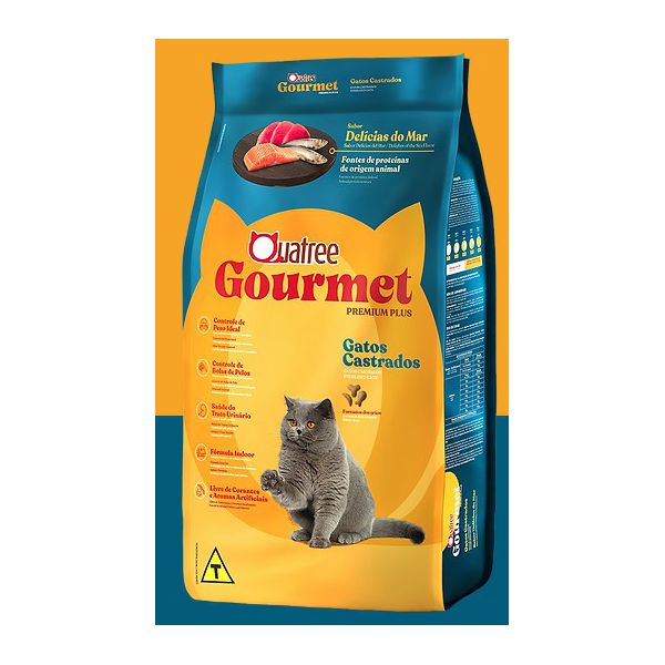 RACAO GATO QUATREE 20 KG GOURMET CAST DELICIAS DO MAR