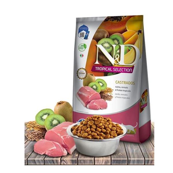 RACAO GATO N&D AD 1.5KG CAST TROPICAL SUINO