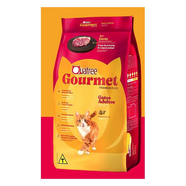 RACAO GATO QUATREE 20 KG GOURMET CARNE