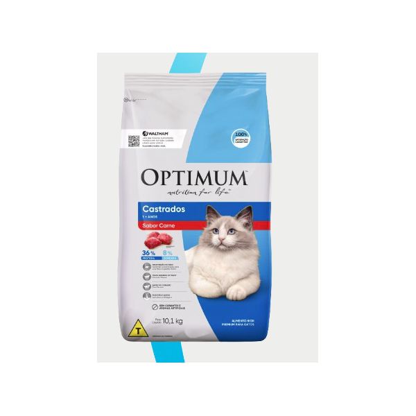 RACAO GATO OPTIMUM DRY CAST CARNE 1 KG