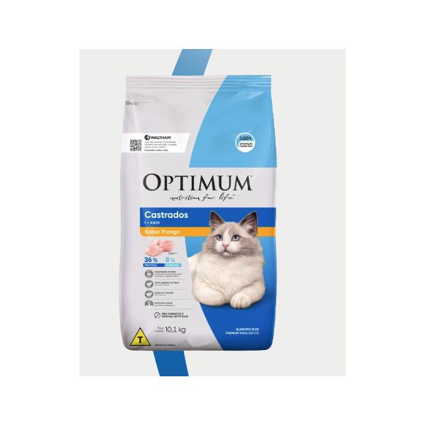 RACAO GATO OPTIMUM DRY CAST FRANGO 3 KG