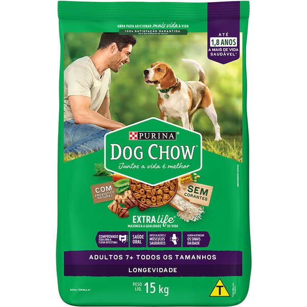 RACAO CAO DOG CHOW 15KG AD SENIOR 7+ FRANGO