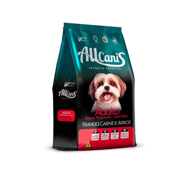 RACAO CAO ALLCANIS 3KG ADULTO RAÇAS PEQ 
