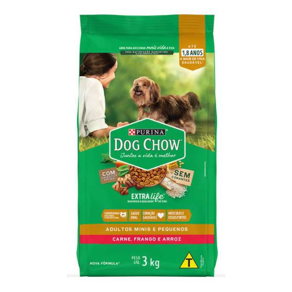RACAO CAO DOG CHOW 3KG AD RAC PEQ FRANGO