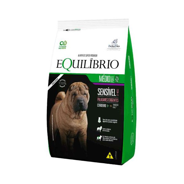 RACAO CAO EQUILIBRIO 12KG AD SENSIVEIS CORDEIRO