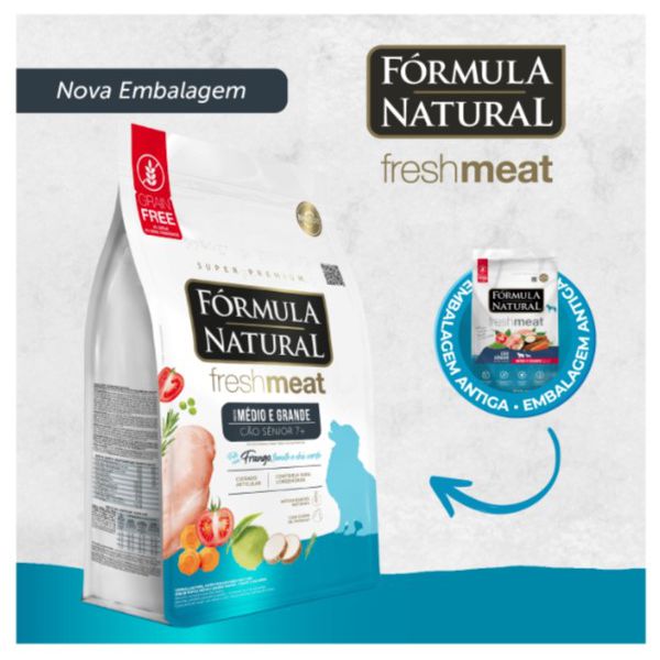 RACAO CAO FORMULA NAT 12 KG SENIOR R .MED/GR
