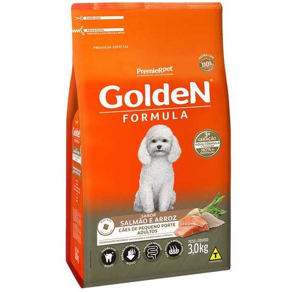 RACAO CAO GOLDEN 3KG ADULTO SALMAO M BIT