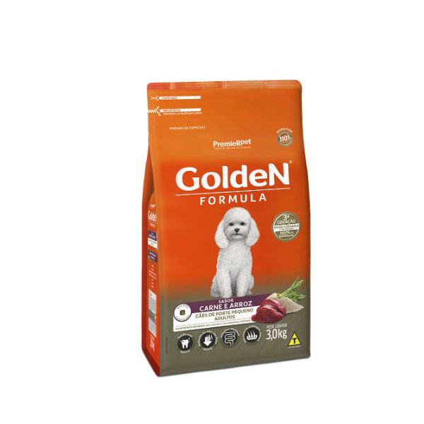RACAO CAO GOLDEN 3KG ADULTO CARNE M BIT