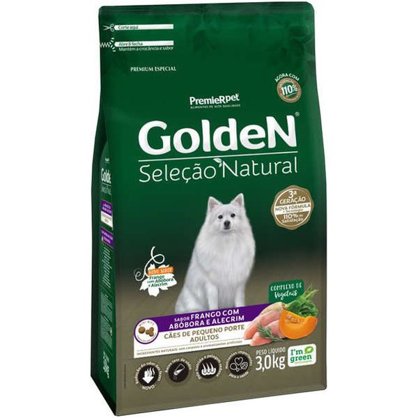 RACAO CAO GOLDEN 3KG AD ABOBORA M BIT