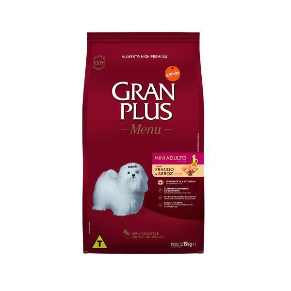 RACAO CAO GRAN PLUS 15 KG MINI FRANGO