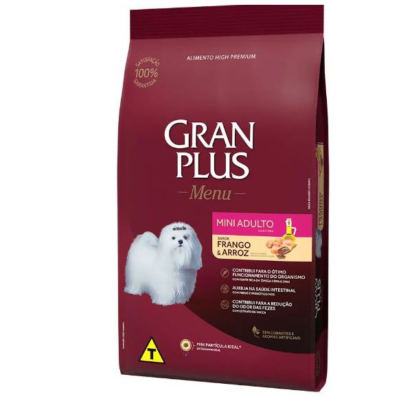 RACAO CAO GRAN PLUS 3 KG AD MINI FRANGO