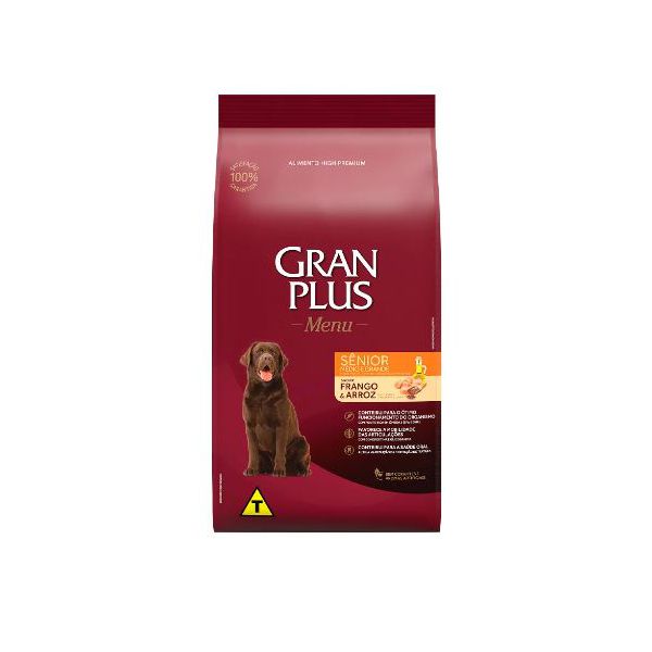 RACAO CAO GRAN PLUS 15KG AD SENIOR