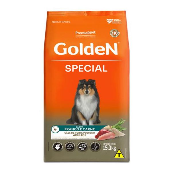 RACAO CAO GOLDEN 15KG AD SPECIAL PEQ PORTE
