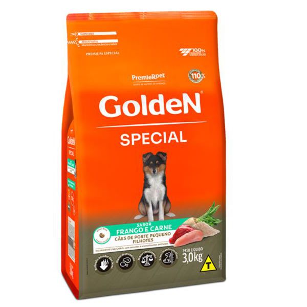 RACAO CAO GOLDEN 3KG FILHOTE SPECIAL PEQ PORTE