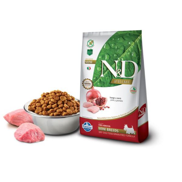 RACAO CAO N&D ADULT MINI FRANGO E ROMA 10KG PRIME