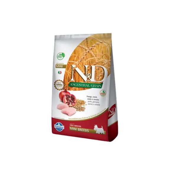 RACAO CAO N&D AD 10KG MINI ANCESTRAL FRANGO