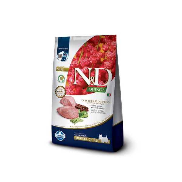 RACAO CAO N&D AD 2,5KG QUINOA AD MINI CONTROLE DE PESO