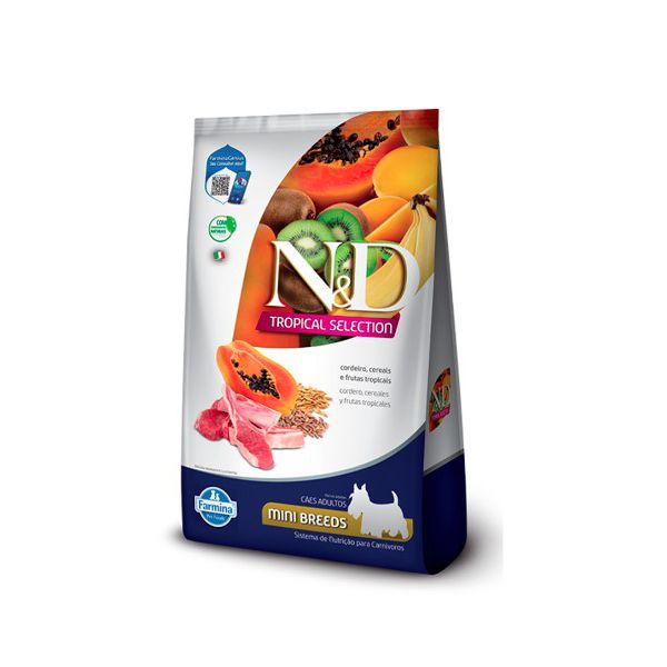 RACAO CAO N&D AD 2,5KG MINI TROPICAL CORDEIRO