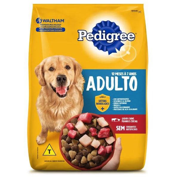 RACAO CAO PEDIGREE 15KG AD CARNE/FRANGO/CEREAIS