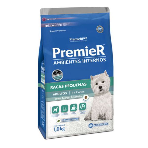 RACAO CAO PREMIER 1KG ADULTO AMB INT
