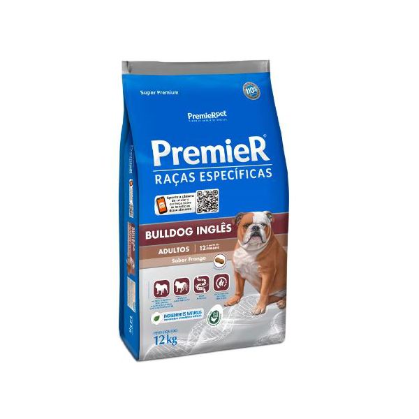 RACAO CAO PREMIER 12KG BULLDOG ADULTO